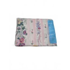 Vintage Sears Twin Bedding Fitted Sheet Perma Press Floral New Victorian Pink